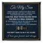 Engraved Men's Ring with Message Card - To My Son "You Don't Have To Do It All Alone"