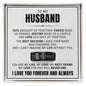 Engraved Men's Ring with Message Card - To My Husband "You Are My Life"