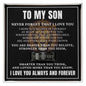 Engraved Men's Ring with Message Card - To My Son "Believe In Yourself"