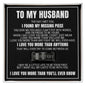 Engraved Men's Ring with Message Card - To My Husband "I Found My Missing Piece"