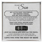 Engraved Men's Ring with Message Card - To My Son "Just Go Forth and Aim for the Skies"