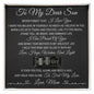 Engraved Men's Ring with Message Card - To My Son "I Am So Proud of You"
