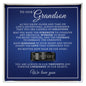 Engraved Men's Ring with Message Card - To Our Grandson "You Are Capable of Greatness"