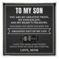 Engraved Men's Ring with Message Card - To My Son "Greatest Gift Of My Life"