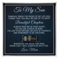 Engraved Men's Ring with Message Card - To My Son "Beautiful Chapters"