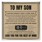 Engraved Men's Ring with Message Card - To My Son "Never Forget That I Love You"