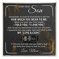 Engraved Men's Ring with Message Card - To My Dear Son "I Love You"