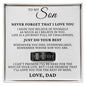 Engraved Men's Ring with Message Card - To My Son "Just Do Your Best"