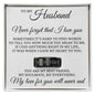 To My Husband - Engraved Men's Ring with Message Card "Never Forget That I Love You"