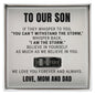 Engraved Men's Ring with Message Card - To My Son "I Am The Storm"