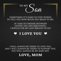 Engraved Men's Ring with Message Card - To My Son "I Love You"