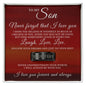 Engraved Men's Ring with Message Card - To My Son "Never Forget That I Love You"