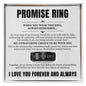 Promise Ring - Engraved Men's Ring with Message Card "My Unwavering Choice to be with You"
