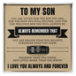 Engraved Men's Ring with Message Card - To My Son "You Are Loved"