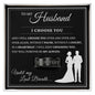 Engraved Men's Ring with Message Card - To My Husband "Until My Last Breath"