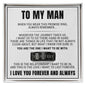 To My Man - Engraved Men's Ring with Message Card "I Love You Forever and Always"
