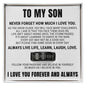 Engraved Men's Ring with Message Card - To My Son "I Believe In You"
