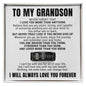 Engraved Men's Ring with Message Card - To My Grandson "I Love You More Than Anything"