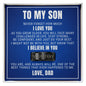 Engraved Men's Ring with Message Card - To My Son "I Believe In You"