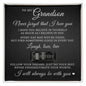 Engraved Men's Ring with Message Card - To Our Grandson "Never Forget That I Love You"