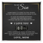 Engraved Men's Ring with Message Card - To My Son "I Love You"