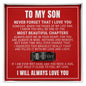 Engraved Men's Ring with Message Card - To My Son "I Will Always Love You"
