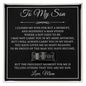 Engraved Men's Ring with Message Card - To My Son