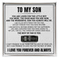 Engraved Men's Ring with Message Card - To My Son "You Are Loved"