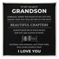Engraved Men's Ring with Message Card - To Our Grandson "Beautiful Chapters"