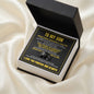 Engraved Men's Ring with Message Card - To My Son "Never Feel That You Are Alone"