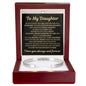 Cuff Bracelet Engraved - To My Daughter "Never Forget That My Love For You Will Never End"