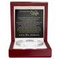 Cuff Bracelet Engraved - To My Beautiful Wife "I Can't Live Without You"