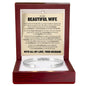 Cuff Bracelet Engraved - To My Beautiful Wife "The Love Of My Life"