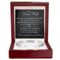 Cuff Bracelet Engraved - To My Dear Wife "You Inspire Me To Be A Better Man"