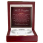 Cuff Bracelet Engraved - To My Bonus Daughter "Life Gave Me The Gift of You"