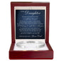 Cuff Bracelet Engraved - To My Daughter "I'll Always Be Right There With You"