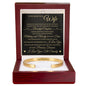 Cuff Bracelet Engraved - To My Wife "I Love You With All My Heart"