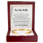 Cuff Bracelet Engraved - To My Wife "Never Forget That I Love You"