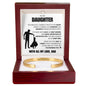 Cuff Bracelet Engraved - To My Daughter "Never Give Up. I Believe In You"