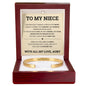 Cuff Bracelet Engraved - To My Niece "Never Give Up, I Believe in You"