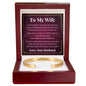 Cuff Bracelet Engraved - To My Wife "I Can't Imagine My Life Without You"