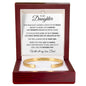 Cuff Bracelet Engraved - To My Daughter "Never Give Up. I Believe In You"