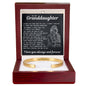 Engraved Cuff Bracelet - To My Granddaughter "You Taught Me How to Love"