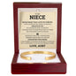 Cuff Bracelet Engraved - To My Niece "Never Forget That I Love You Forever"