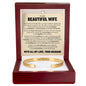 Cuff Bracelet Engraved - To My Beautiful Wife "The Love Of My Life"