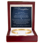 Cuff Bracelet Engraved - To My Daughter "Never Forget That I Will Love You Forever"