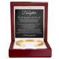 Cuff Bracelet Engraved - To My Daughter "Be Bold, Stay Fearless, and Embrace Life"