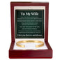 Cuff Bracelet Engraved - To My Wife "Never Forget How Much I Love You"