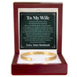 Cuff Bracelet Engraved - To My Wife "Thank You For Always Being By My Side"