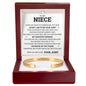 Cuff Bracelet Engraved - To My Niece "How Lucky I Am To Be Your Aunt"
